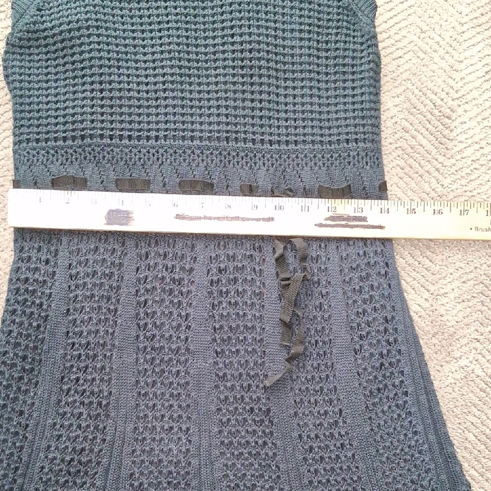 RED Valentino Navy Crochet Cotton Fit & Flare Dress Made in Italy Size Large - Picture 9 of 13